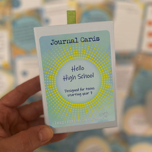 Hello High School journal cards for teens transitioning to high school