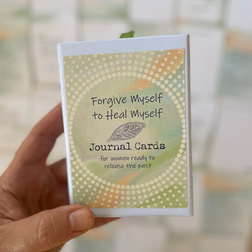 Guided journal cards for women focused on forgiveness and healing