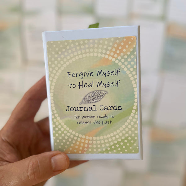 Guided journal cards for women focused on forgiveness and healing