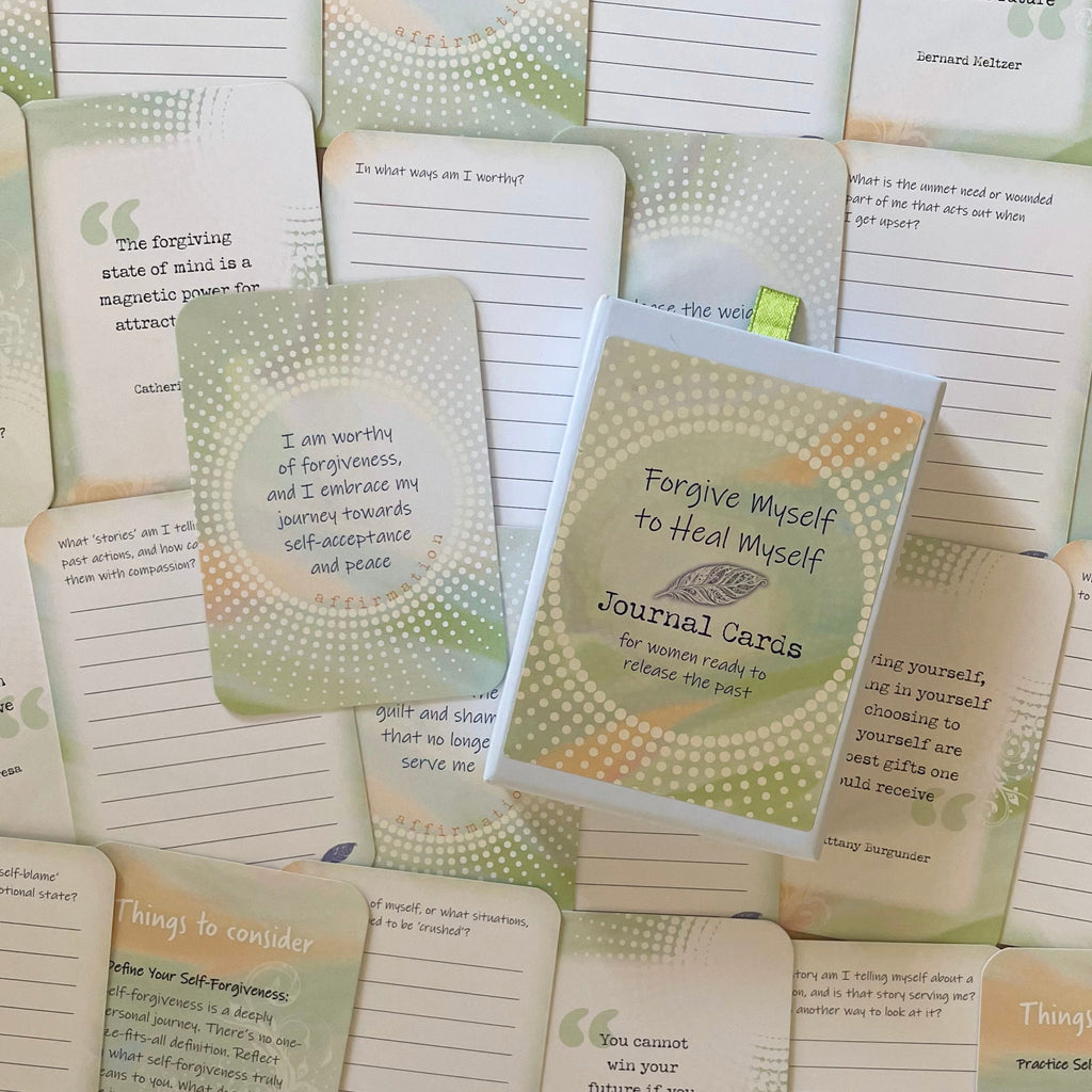 Affirmation card from Forgive Myself to Heal Myself journal cards set