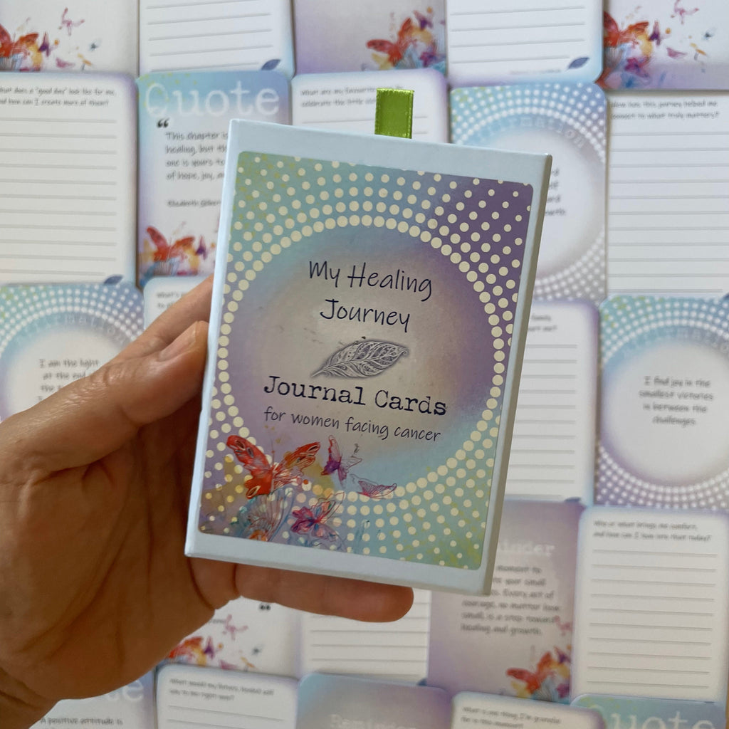 Support your loved one who are facing cancer with this set of journal cards - my healing journey