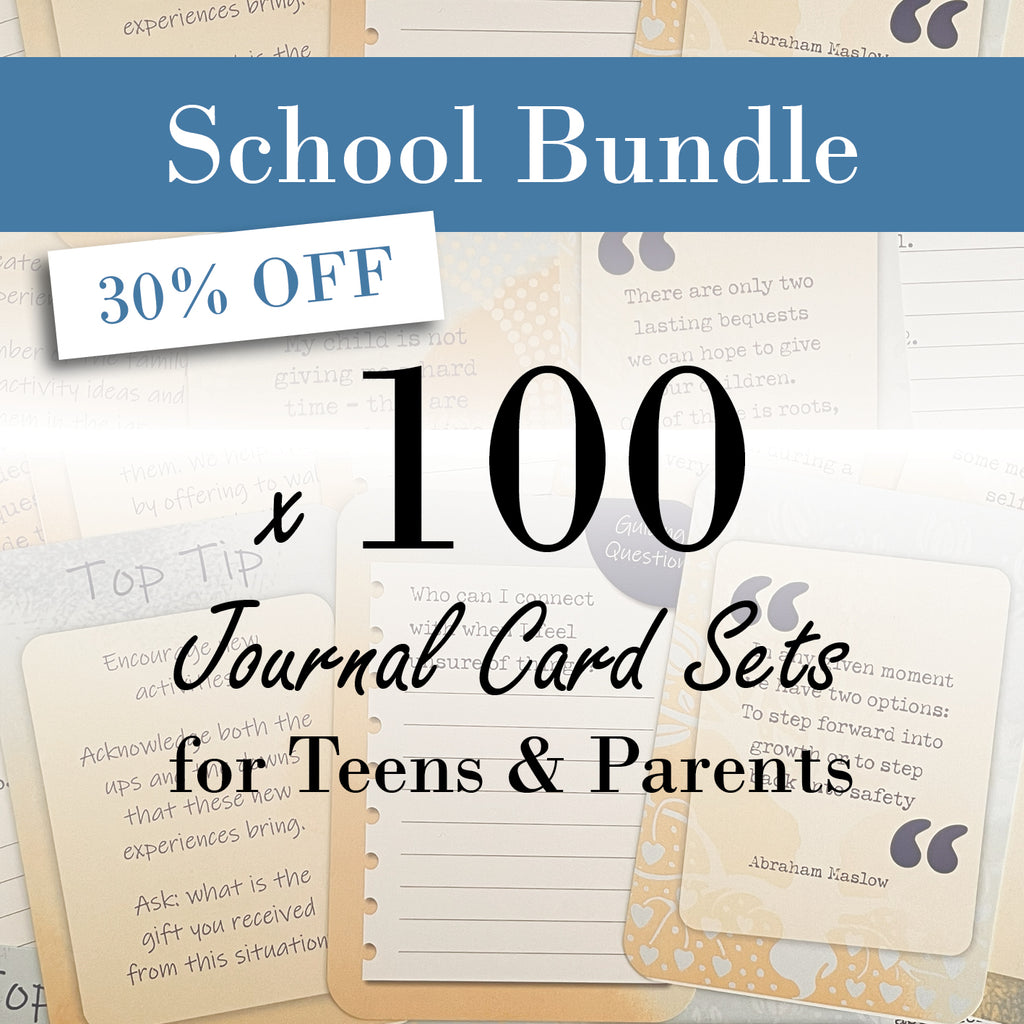 School Bundle – 100 Journal Card Sets for Teens & Parents