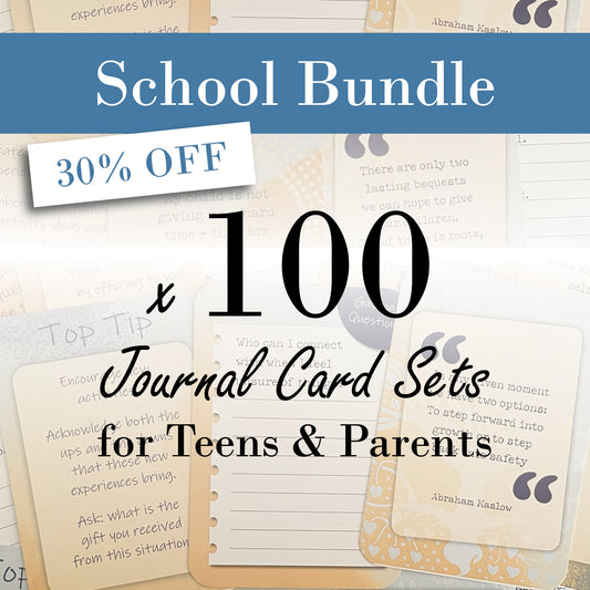 School Bundle – 100 Journal Card Sets for Teens & Parents
