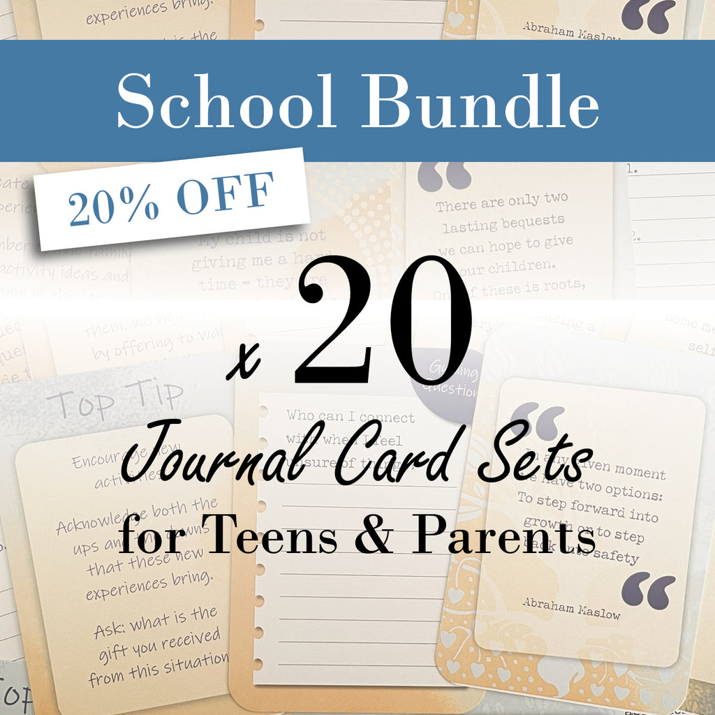 School Bundle 20 Sets – special offer 20% off Journal Cards for schools and parent workshops