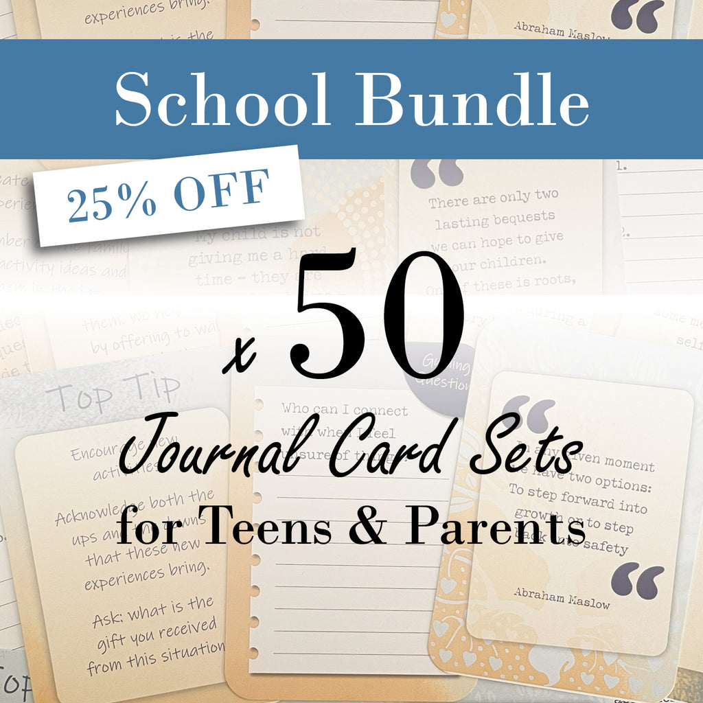 School Bundle – 50 Journal Card Sets for Teens & Parents